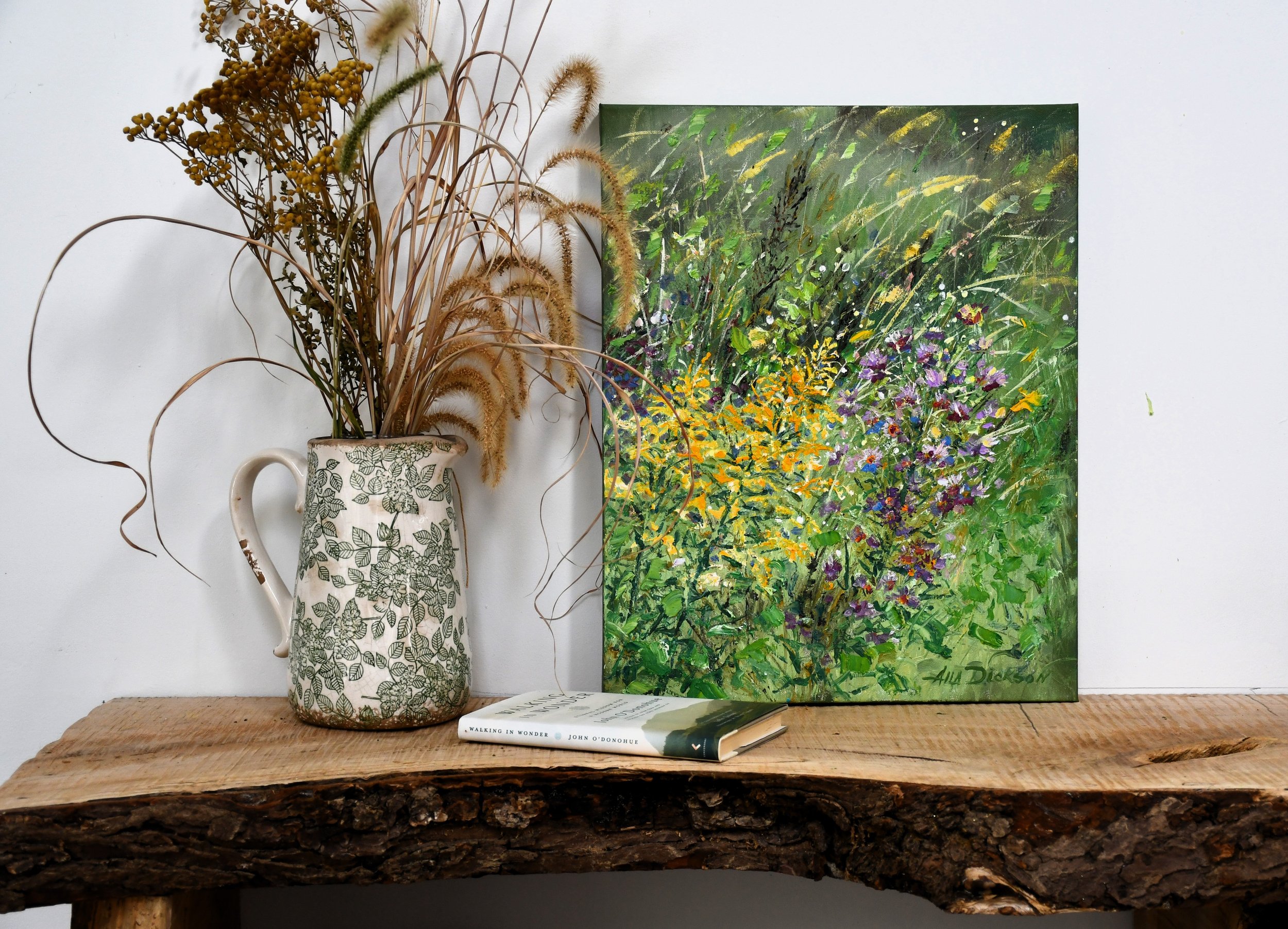 Wildflowers — Original Oil Paintings Watercolor Art Home Good